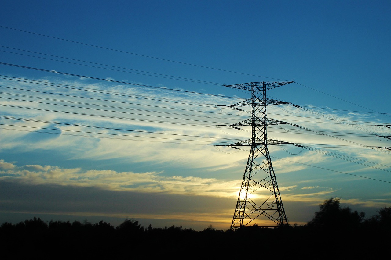 power pole, nature, sunset, electricity mast, atmospheric, electricity, power line